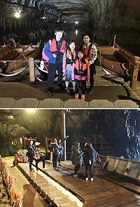 南竿北海坑道日間搖櫓活動4日推出兒童免費體驗,讓小朋友度過開心的兒童節。(圖/文:吳嘉榮)