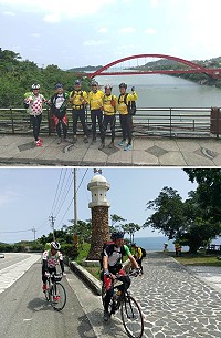 體育會自由車委員會5位單車勇士2日起挑戰花東海岸山脈五條通,至7日達標。(圖:連江縣體育會自由車委員會)