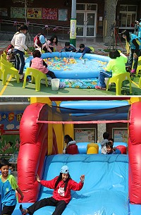 慶祝兒童節,北竿鄉公所與塘岐國小聯手舉辦童玩園遊會活動。(圖:塘岐國小提供)