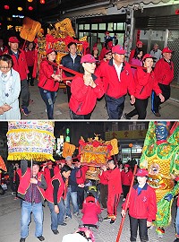 媽祖聖誕祝壽慶典重頭戲遶境祈福15日晚熱力引爆,媽祖及其他神明金身共6座神轎一起風光出巡,由縣長劉增應擔任媽祖娘娘主轎起轎,虔誠信眾們輪流鑽轎底,信仰令人欽佩。(圖/文:曹重偉)