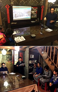 芹壁聚落保存暨再發展計畫,文化處邀請Google Local Guide台灣區最高級導覽尤銓駿擔任講師。(圖/文:陳鵬雄)