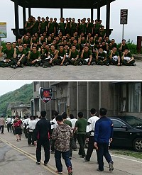 150位軍事訓練役男13日莒光守備大隊報到,長官帶領繞島一周認識環境,讓幽靜慢活的西莒島熱鬧了起來。(圖/文:莒光守備大隊、宋幸儒)