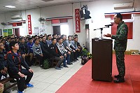 指揮官實施離營宣教。(圖/文:吳誌益)
