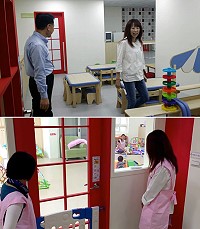 南竿公共托育中心24日起進入試營運階段,包括保母、護理師、廚師及清潔人員都已上線服務;縣長劉增應專程前往探視,由唐氏症基金會秘書長林美智、公托主任蔡金鶯介紹內部概況及入托情形。(圖/文:曹重偉)