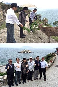 　交通部運研所吳玉珍所長（上圖左3）一行參訪北竿芹壁、大坵、&#22338;里等重要景點。（圖／文：陳鵬雄）