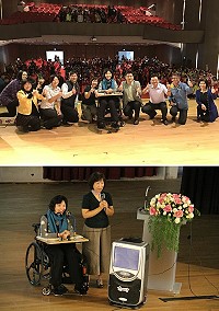　聽見密碼女孩莊馥華勇氣的聲音講座28日舉行，馥華將克服挫折的自身經歷分享和鼓勵他人。（圖／文：吳嘉榮）