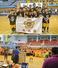 馬祖少年籃球夢未圓!少年籃球錦標賽28日複賽遭遇龍華國小,在體型跟球技都不如人之下,以11比28遭淘汰;小球員們不畏對手身高積極防守,拚戰精神讓鄉親都感動,楊凱丞代表全體運動員宣誓,更是光榮回憶。(圖:連江縣政府教育處)