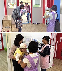 南竿公托2日正式營運,第一梯次有6位小朋友,由於入托人數不是很多,每位小朋友都能受到超優質的照顧。(圖/文:曹重偉)