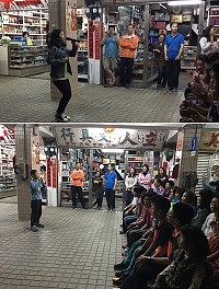 敬恆國小的賽前小型音樂會引來鄉親熱烈掌聲及歡呼。(圖/文:宋幸儒)