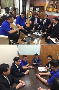 府會首長4日上午會同立委陳雪生、澎湖立委楊曜與航港局、衛福部等協調地方重要建設以及直升機後送機制。(圖:連江縣政府提供)