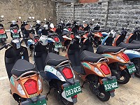 自由行遊客增加,北竿出租機車業務今年再成長,全島出租機車總數超過300部。(圖/文:陳鵬雄)
