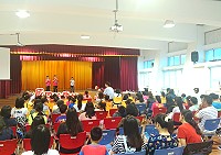 　感恩的季節，東引國小用歌聲、多肉植物裝飾DIY傳達溫馨與祝福。（圖／文：陳其敏）