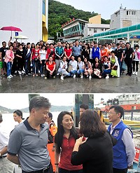 福建省實驗閩劇院配合今年馬祖春藝系列活動,由院長周虹率團抵馬公演,文化處長吳曉雲一行代表縣長劉增應前往福澳港歡迎閩劇團的蒞臨。(圖/文:曹重偉)