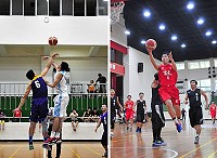 第14屆健康上籃14日火熱開打, 4場賽事參賽8隊都要出場亮相。玄天今年捲土重來,吸收了王璟諭等好手,輕鬆取得首勝。(圖/文:曹重偉)