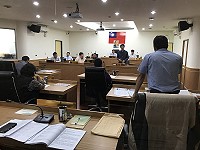 　南竿鄉代會第1天鄉政總質詢，代表關切獅子市場補強等多項議題。（圖／文：吳嘉榮）