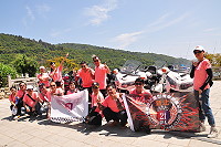 　新北市21世紀重型機車旅遊發展協會一行以重機騎行南竿島，感受馬祖之美。（圖／文：馮紹夫）