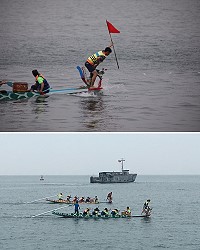 2017莒光龍舟賽西莒青帆碼頭熱力登場。(圖/文:宋幸儒、林益明)