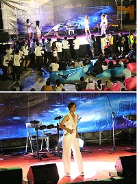 2017北海仲夏音樂會27日於南竿遊客中心前廣場演出,現場氣氛高昂,更讓觀眾大飽耳福。(圖/文:吳嘉榮)