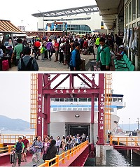 端午連假到來,首日海空1762人湧入馬祖,各地景點都是人潮。(圖/文:馮紹夫)