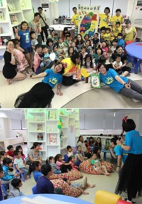 夢想蝸牛和閱讀樹離離離島之故事趴30日在南竿馬港圖書館2樓閱覽室說故事,為大家創造美好故事回憶。(圖/文:吳嘉榮)