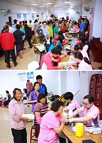 衛生福利局年度健康檢查第二場次在西莒,總計124位鄉親前往受檢。(圖/文:宋幸儒、莒光健康營造中心)