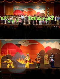 六月音符動態演出4日精彩登場,帶來目不暇給的視聽享受,讓全場觀眾耳目一新。(圖/文:吳嘉榮)