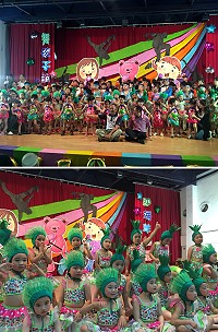 北竿三校聯合畢業才藝表演7日晚間在塘岐中正堂動感登場。(圖/文:陳鵬雄)
