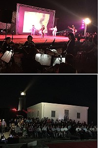 大埔石刻400年系列活動,「古蹟之夜」在東莒燈塔登場,表演團隊以最佳演出形式生動的呈現沈有容平亂之史蹟。(圖/文:宋幸儒)