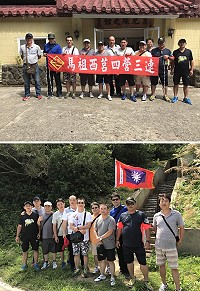 一群在西莒當兵的退役士官兵帶著代表軍魂的陸軍莒光地區指揮部四營步三連連旗,重返西莒,找尋內心的感動與往日的點滴。(圖/文:宋幸儒)