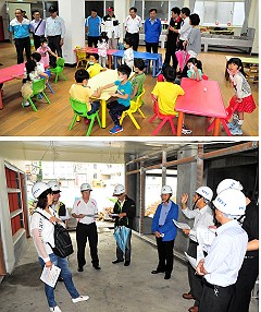 　議會定期大會20日繼續南竿鄉縣政考察行程，議員們對各項建設現況大致滿意，主要關切婦幼中心用途及結構安全，特色市集承租方式應調整為對地方最有利及復國路完工啟用日等。（圖／文：曹重偉）