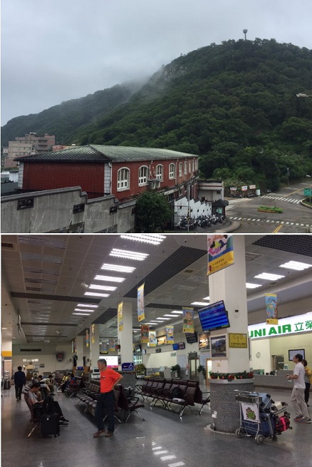 南竿山頭霧氣上午9時後漸散暨機場上午關場時候機大廳冷清。(圖/本報編輯部)