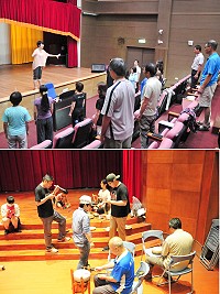 今年表演藝術人才培育第1期24日正式開訓!首日進行歌唱班及打擊班課程,共吸引30多位學員到場接受專家指導,從下午連接晚間的密集學習,成效相當良好。(圖/文:曹重偉)