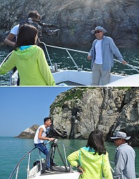 　東森新聞台《台灣1001個故事》製作團隊抵達北竿拍攝，大坵島梅花鹿、藍眼淚等都是內容。（圖／文：馮紹夫）
