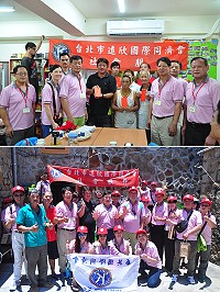 國際同濟會台灣總會致贈塘岐社區低收入戶社會福利金,塘岐社協理事周良裕代表接受。(圖/文:馮紹夫)