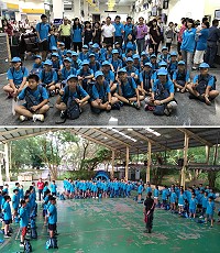 全縣93位小五學生們和25位老師參加106年度走出馬祖活動,4日搭機前往台灣,體驗多元又豐富課程。(圖/文:吳嘉榮、介壽國中小)
