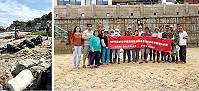 迎接牽罟嘉年華,橋仔社區發展協會、北竿鄉公所展開橋仔沙灘淨灘工作,在眾人齊心努力下,沙灘恢復原先容貌。(圖:橋仔社區發展協會)