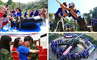 兩棲連教官指導學員操舟動作、學員體驗單索突擊吊橋、馬戰營學員造訪240巨砲陣地及觀賞砲操、馬戰營學員流下不捨的淚水。(圖/文:林緯哲、鄭凱仁 )