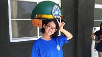 　畢業於百齡高中的李昕柔同。（圖／文：鄭凱仁）