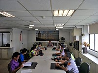 陳登堯正式出任南竿警察所長,昨天上任第一天親自主持世大運聖火勤務勤教會議。(圖:南竿警察所)