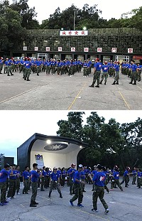 馬祖暑期戰鬥營第2梯次活動登場,馬防部17日在南竿梅石幹訓班辦理肝膽相照活動,拉近各營隊學員間彼此距離。(圖/文:吳嘉榮)