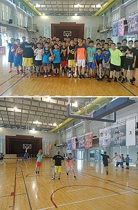 地區籃球小種子們赴台受訓!受旅台鄉親陳鴻杰老師邀請,籃委會特別挑選7位國中小種子球員赴台集訓1個月,希望透過專業訓練,讓這批籃球幼苗成長茁壯。(圖:林建中)