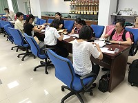 　連江縣106學年度國民中小學暨幼兒園新進教師聯合甄選通過初試筆試共39人，21日在介壽國中小進行複試，採口試及試教方式辦理。（圖／文：吳嘉榮）