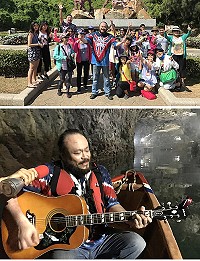 謝宇威和友人前來馬祖遊玩,他還在南竿北海坑道即興獻唱,渾厚深遠的歌聲,迴盪在寧靜的坑道,令人非常感動。(圖/文:吳嘉榮)