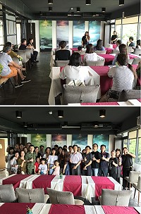 「據點列印」劉梅玉畫展29日在日光海岸旅館開幕,展出作品15幅,畫作展出至9月8日,歡迎鄉親和遊客前往欣賞。(圖/文:吳嘉榮)