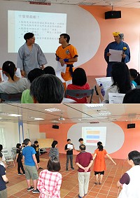 連江縣衛福利局29日特舉辦兒童及少年諮詢代表夏令戲劇舞蹈初階培力,邀請到舞蹈及戲劇專家抵馬指導基本肢體動作及戲劇入門,由各組找一段西遊記片段即興演出,大家演起來趣味橫生,也是學員學習成果的展現。(圖/文:曹重偉)