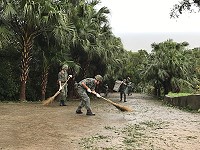 尼莎颱風30日凌晨輕掃,西莒傳出零星災情。(圖/文:宋幸儒)