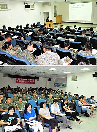 衛生福利局7月28日特舉辦106年建構友善環境性騷擾防治教育訓練,邀請到師彥方律師抵馬主講,使學員了解預防與拒絕性騷擾之道。(圖/文:曹重偉)