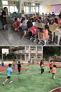 　台灣葡萄園社會關懷協會南竿暑期課輔2日歡樂開課，設計多樣化的學習內容，讓孩子們獲得最佳的教育課程和雙向學習。（圖／文：吳嘉榮）