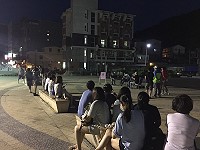 縣府交旅局2017跳島音樂饗宴HighFly豎笛四重奏樂團南竿場5日晚間在山隴澳口公園演奏,透過近距離演出方式,帶給觀眾親近視聽感受。(圖:本報編輯部)