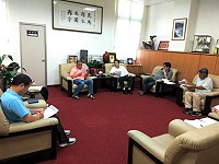 因應議員關心地方軍事觀光景點潛力、還地於民及民宿管理辦法修正等重大議題進度,縣議會決定召開臨時會;8日經議長張永江召開程序委員會,出席程序委員包括曹以標、曹丞君、林明揚,共同就第六屆第五次臨時大會議程進行審查。(圖:連江縣議會)